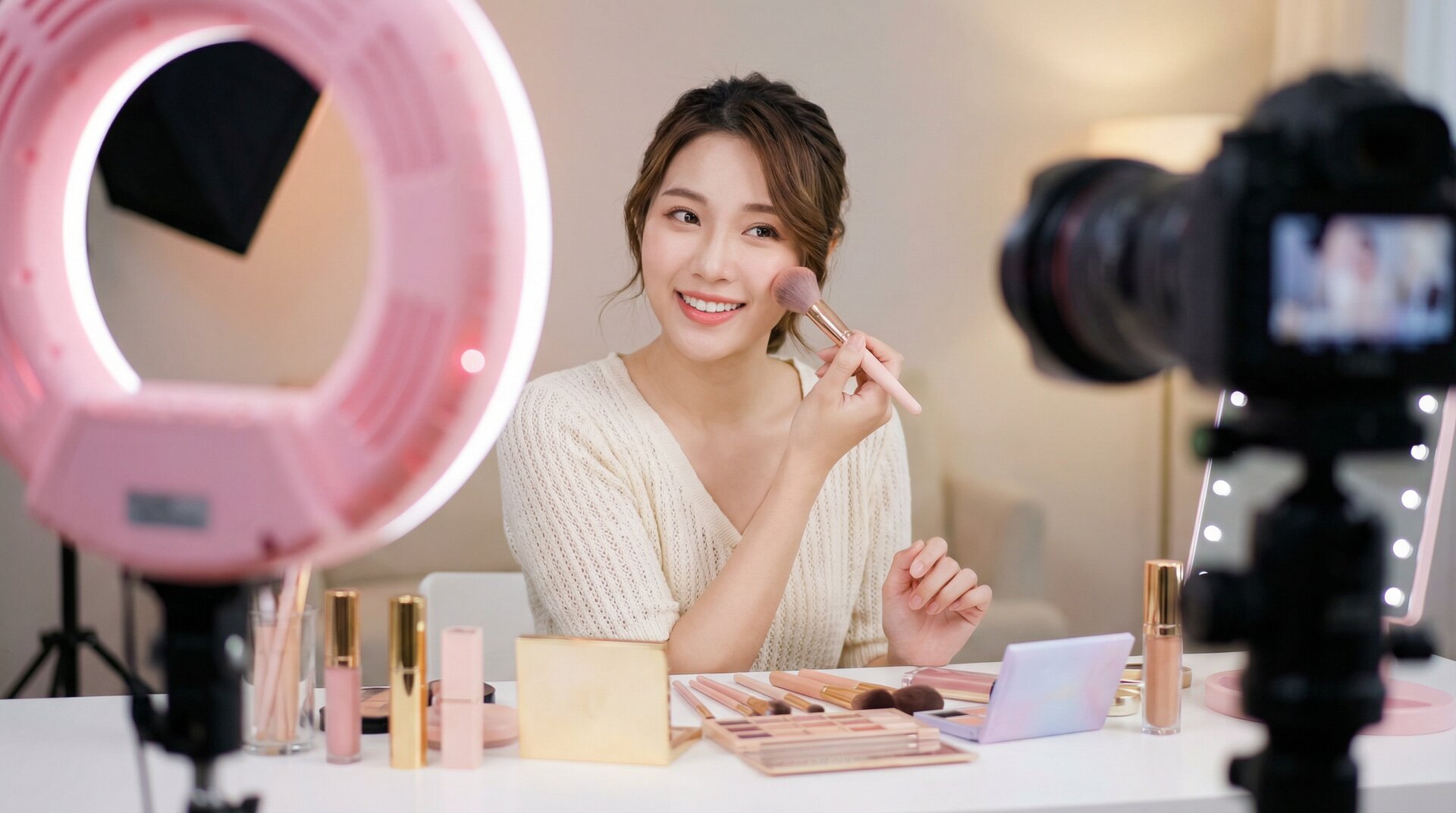 国产自拍美妆视频教程